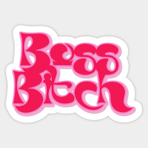 Boss Bitch Pink Aesthetic Sticker by Asilynn